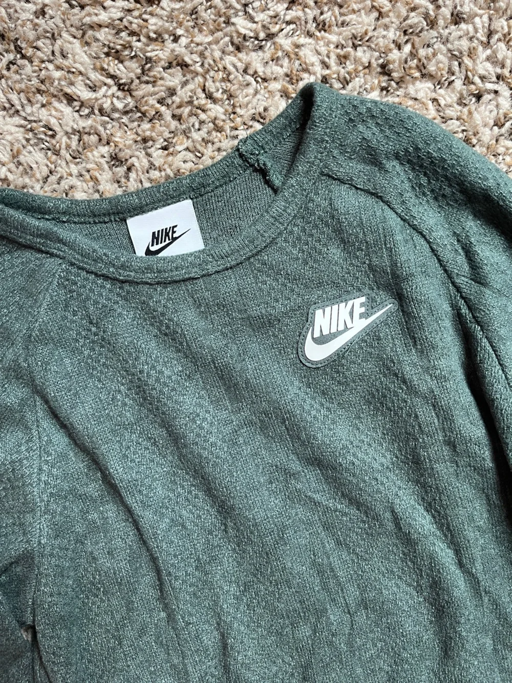 Nike Boy's Green Crewneck Sweater